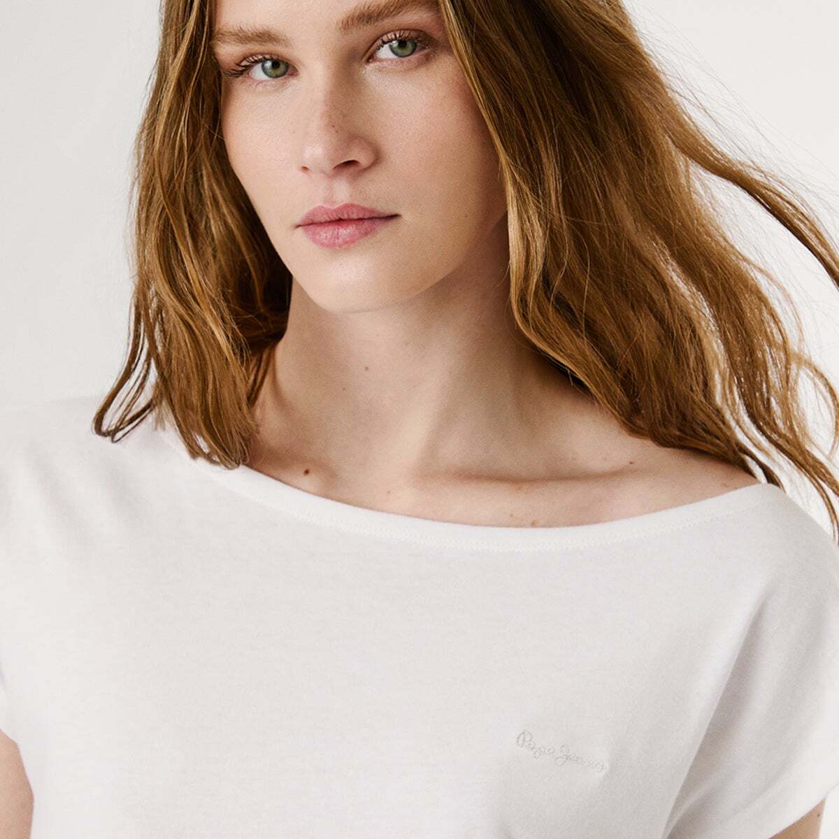 T-Shirt À Dos Échancré blanc, PEPE JEANS