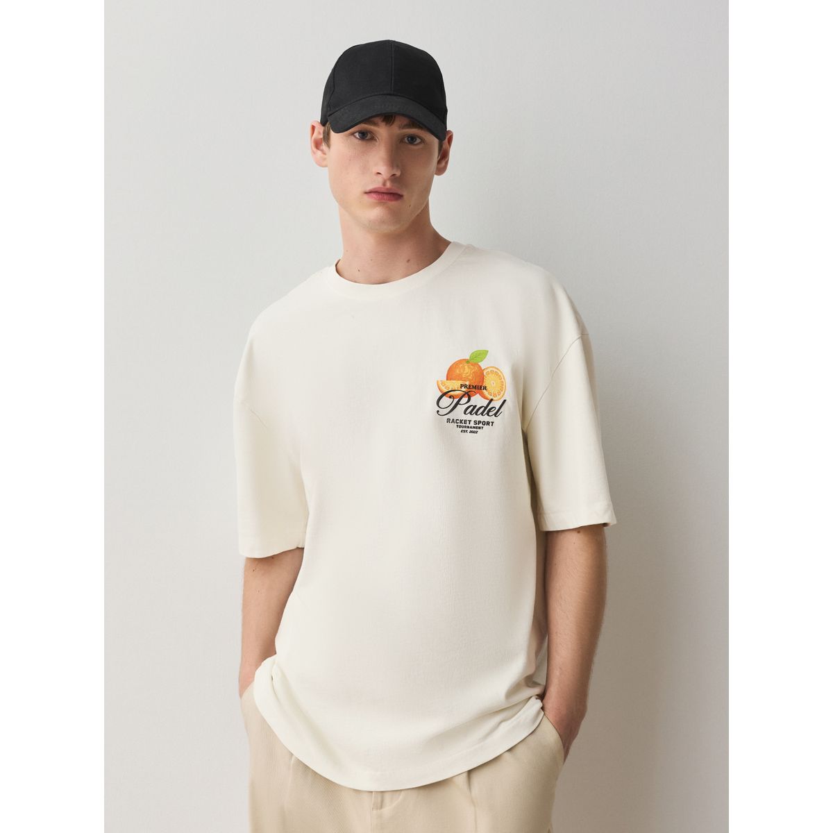 T-shirt sport à imprimé sous licence padel blanc, NEXT