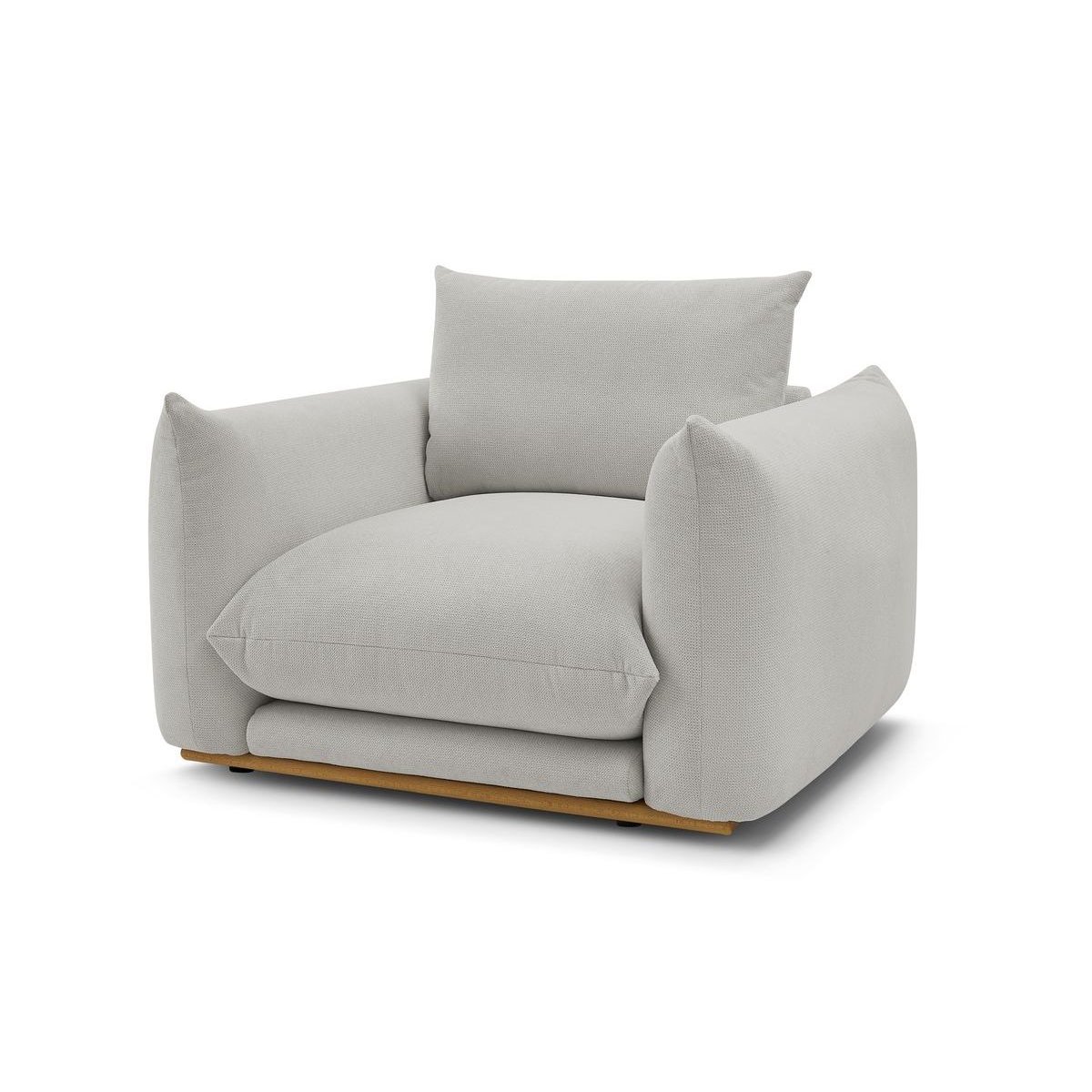 Fauteuil tissu, ERNEST gris clair, BOBOCHIC