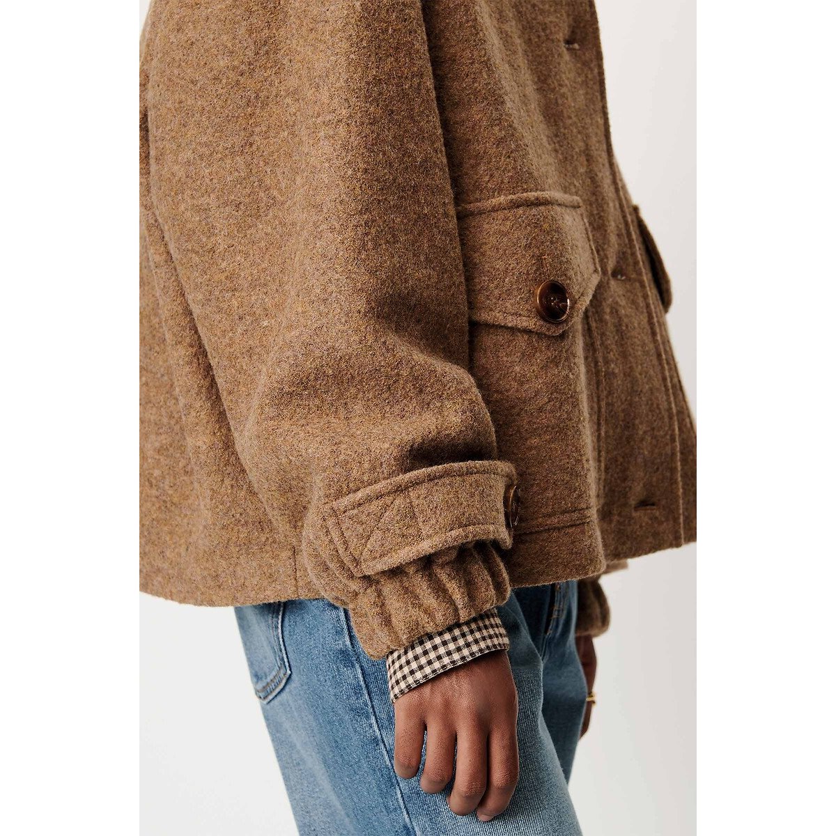 Manteau court en laine, HATTSON camel clair, SESSUN