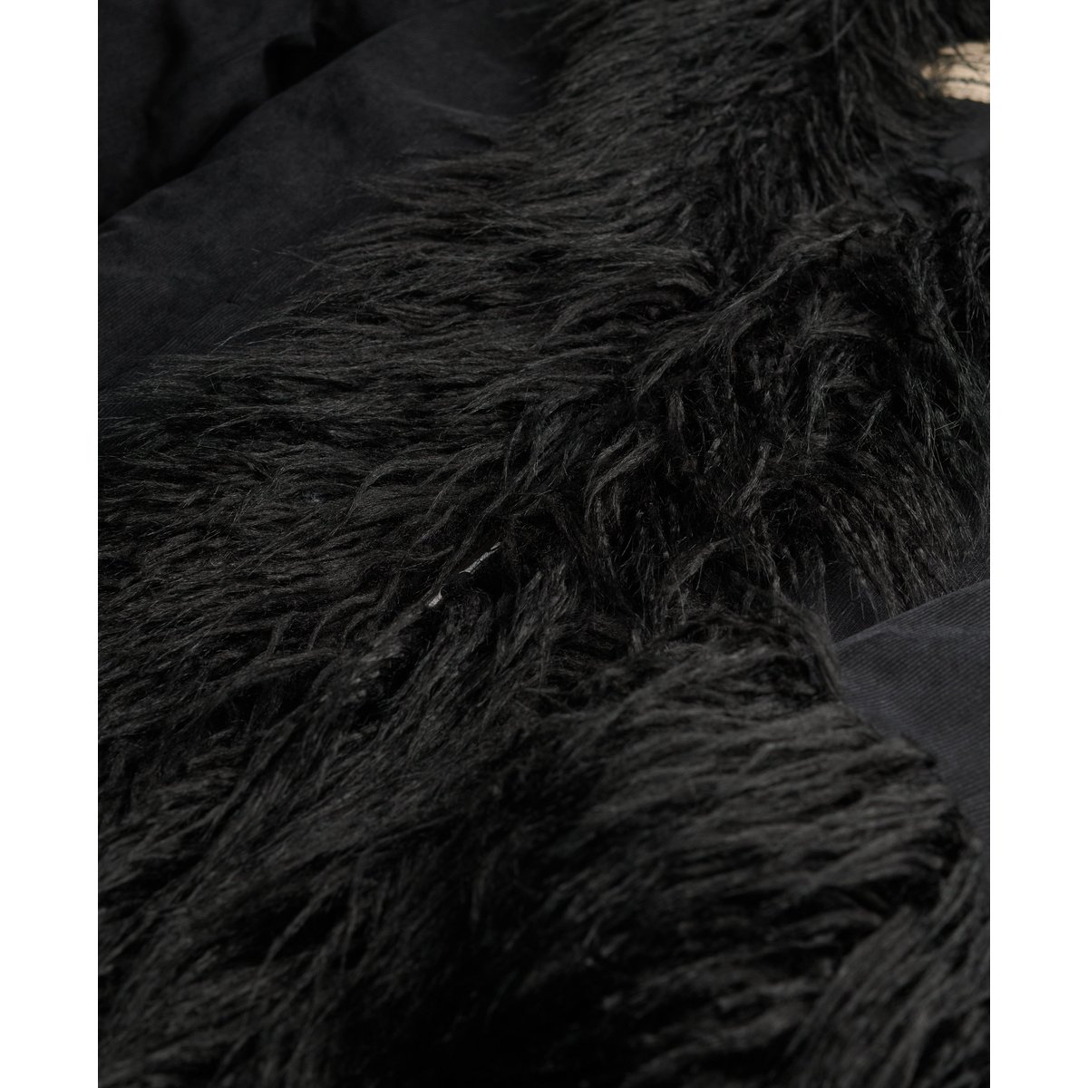 Manteau Afghan Long Coupe Ajustée noir, SUPERDRY