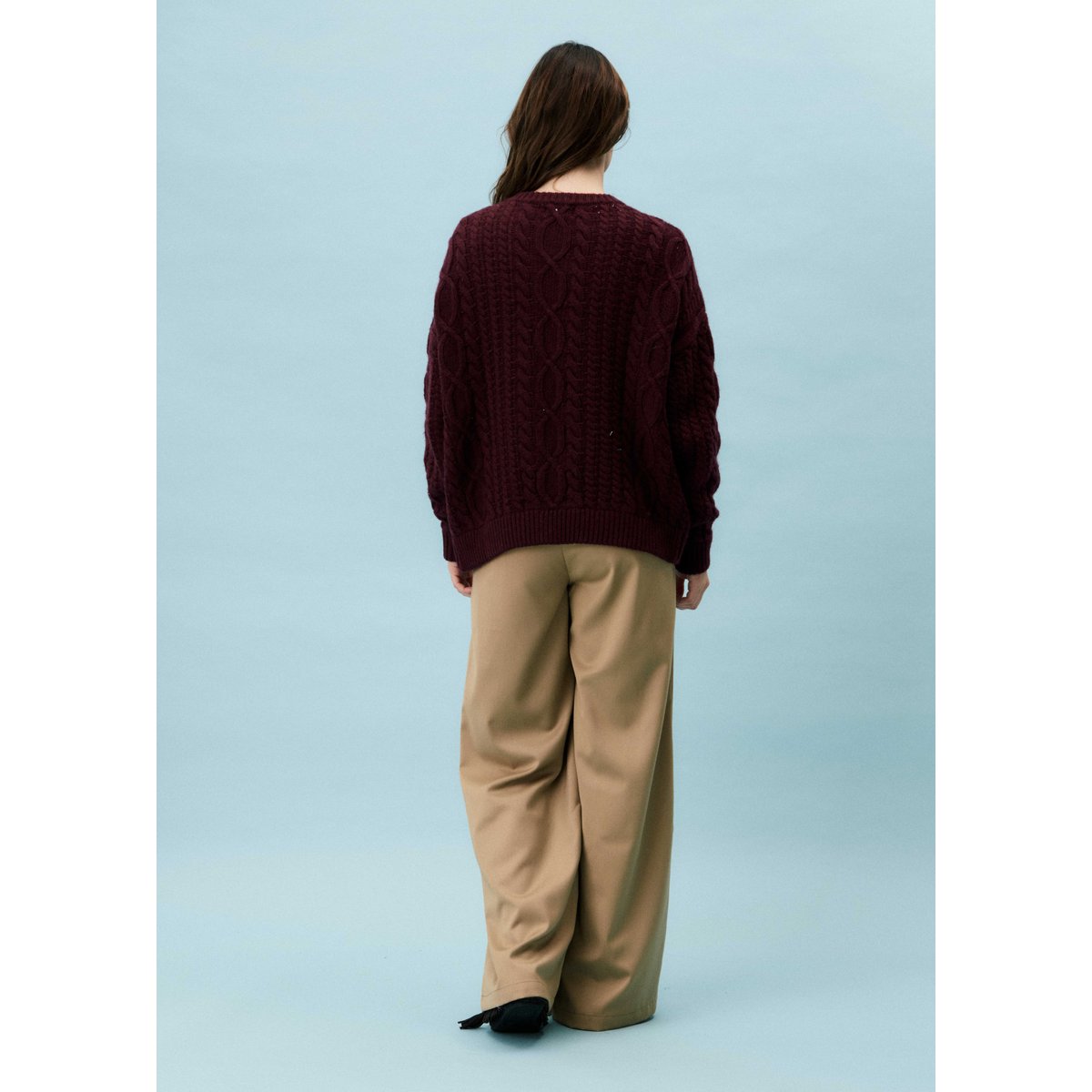 Cardigan en laine SALOME bordeaux, FRNCH