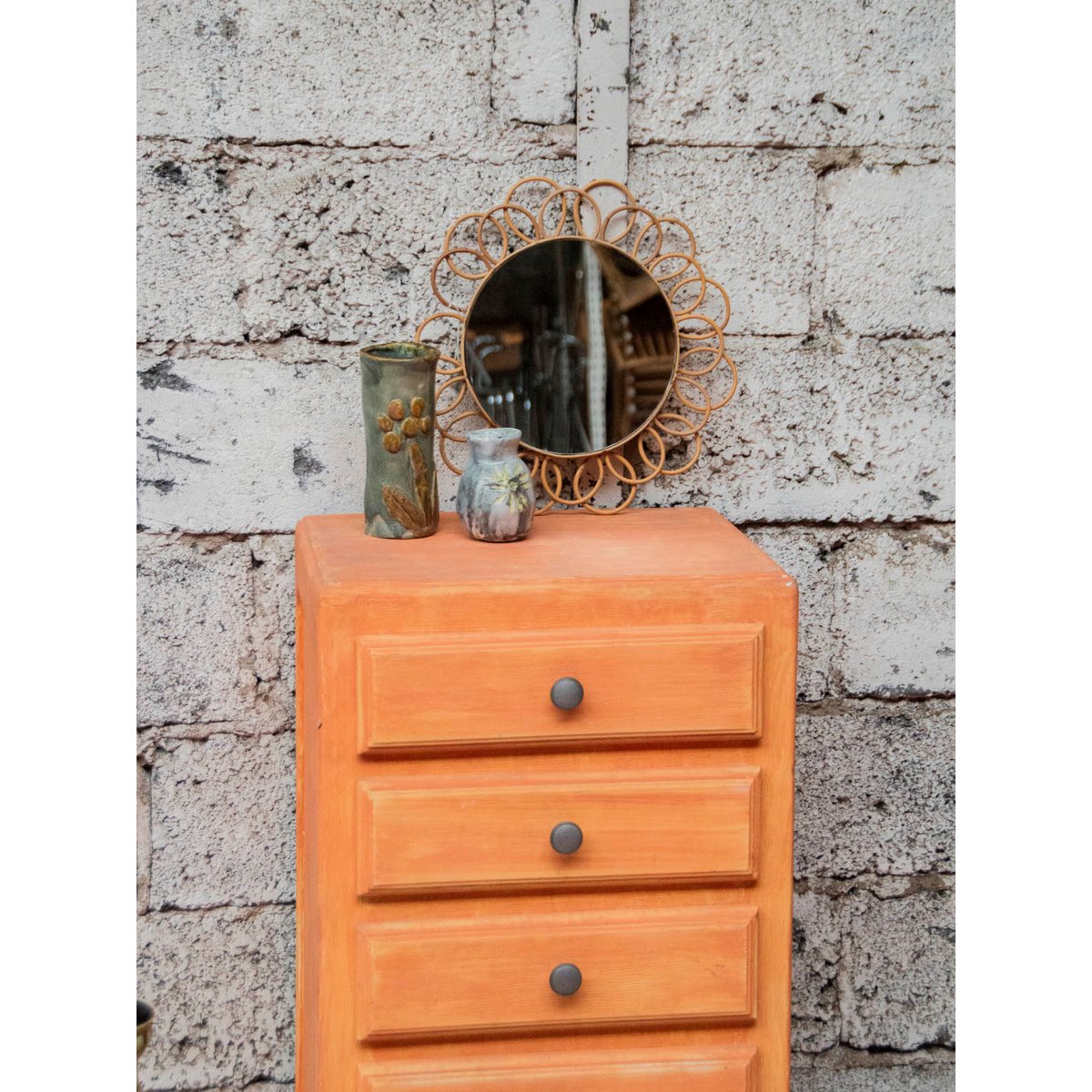 Grand semainier patiné Valery N°36 - Bon état orange, DEBONGOUT