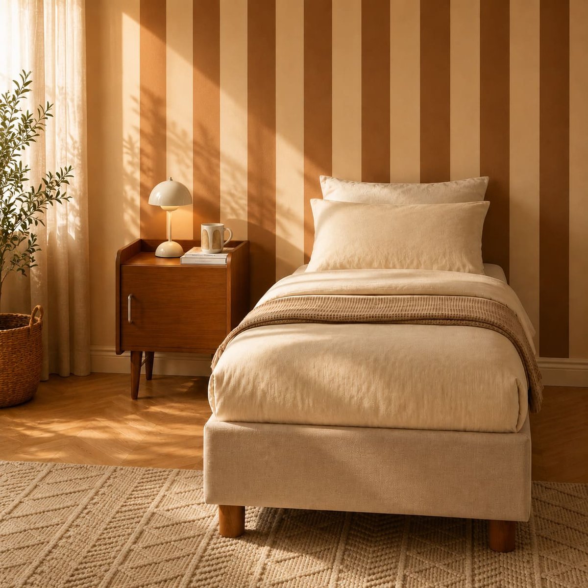 Lit coffre avec sommier relevable KORALL beige, SORELH
