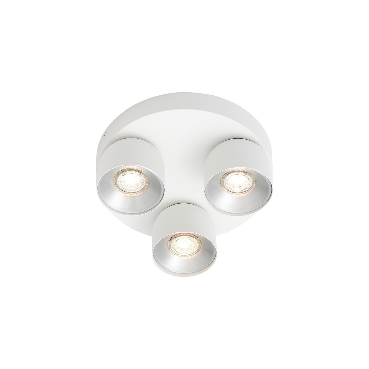 Plafonnier 3-spots éclairage directionnel en métal, PITCHER blanc, NORDLUX