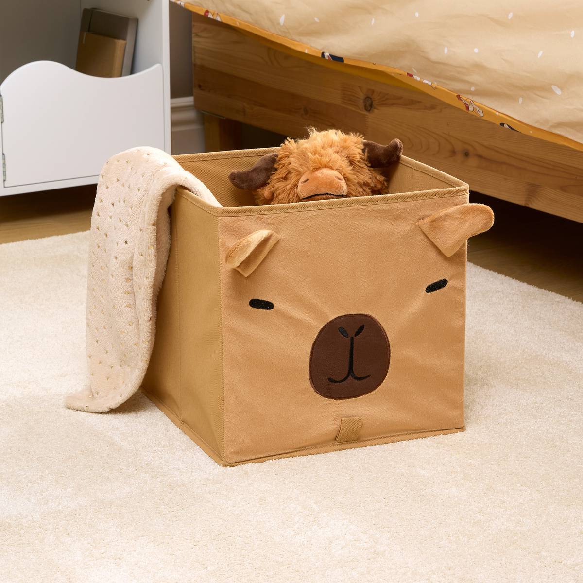 Boîte de rangement pliable pour enfant JOEY marron, ATMOSPHERA FOR KIDS