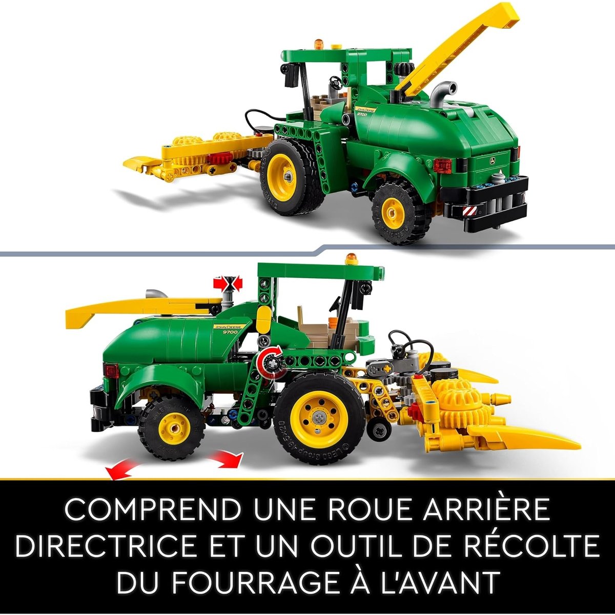 LEGO Technic John Deere 9700 - Ensileuse Automotrice 42168 pour Enfants les couleurs classiques de john deere, LEGO