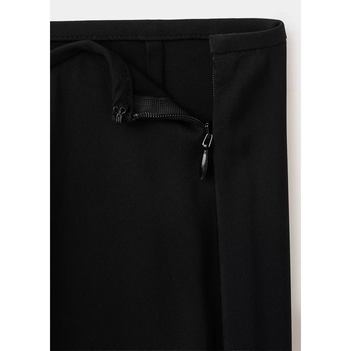 Pantalon flare taille haute noir, MANGO