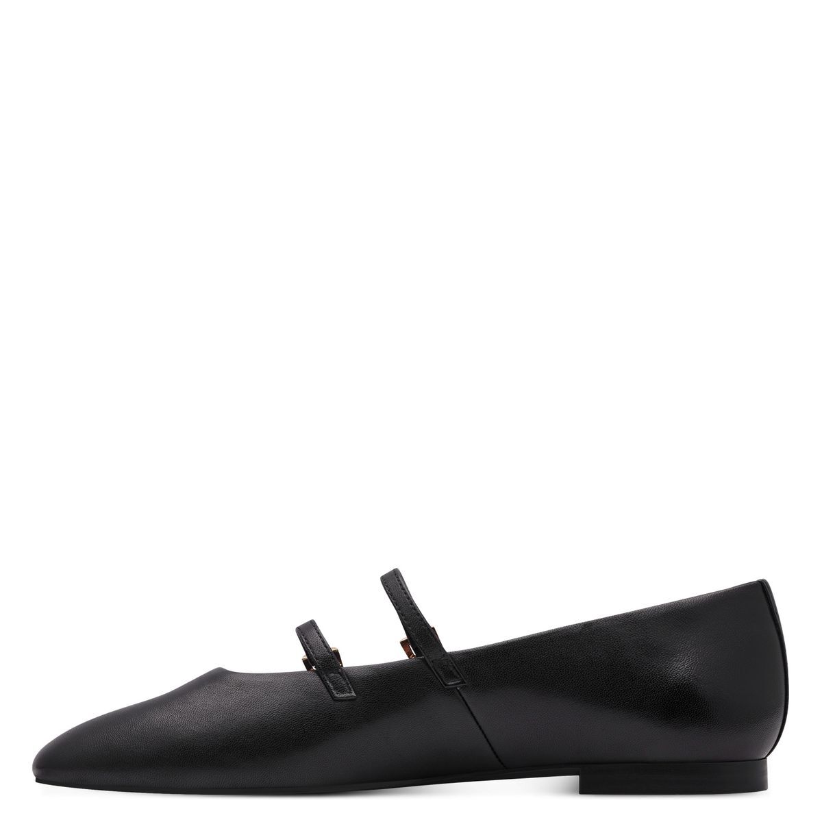 Ballerine en cuir noir, TAMARIS