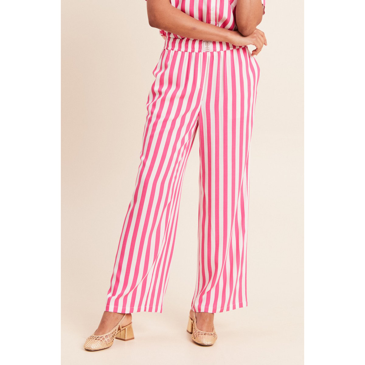 Pantalon fluide et large taille standard rose fushia, BREAL