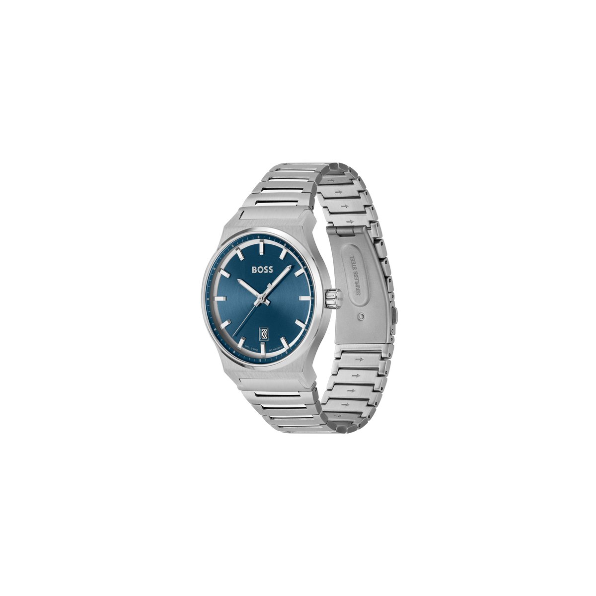 Montre Analogique CANDOR argenté bleu argenté, BOSS