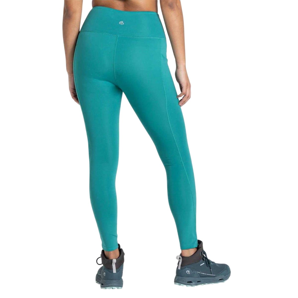 Legging uni à taille haute KIWI PRO vert sarcelle, CRAGHOPPERS