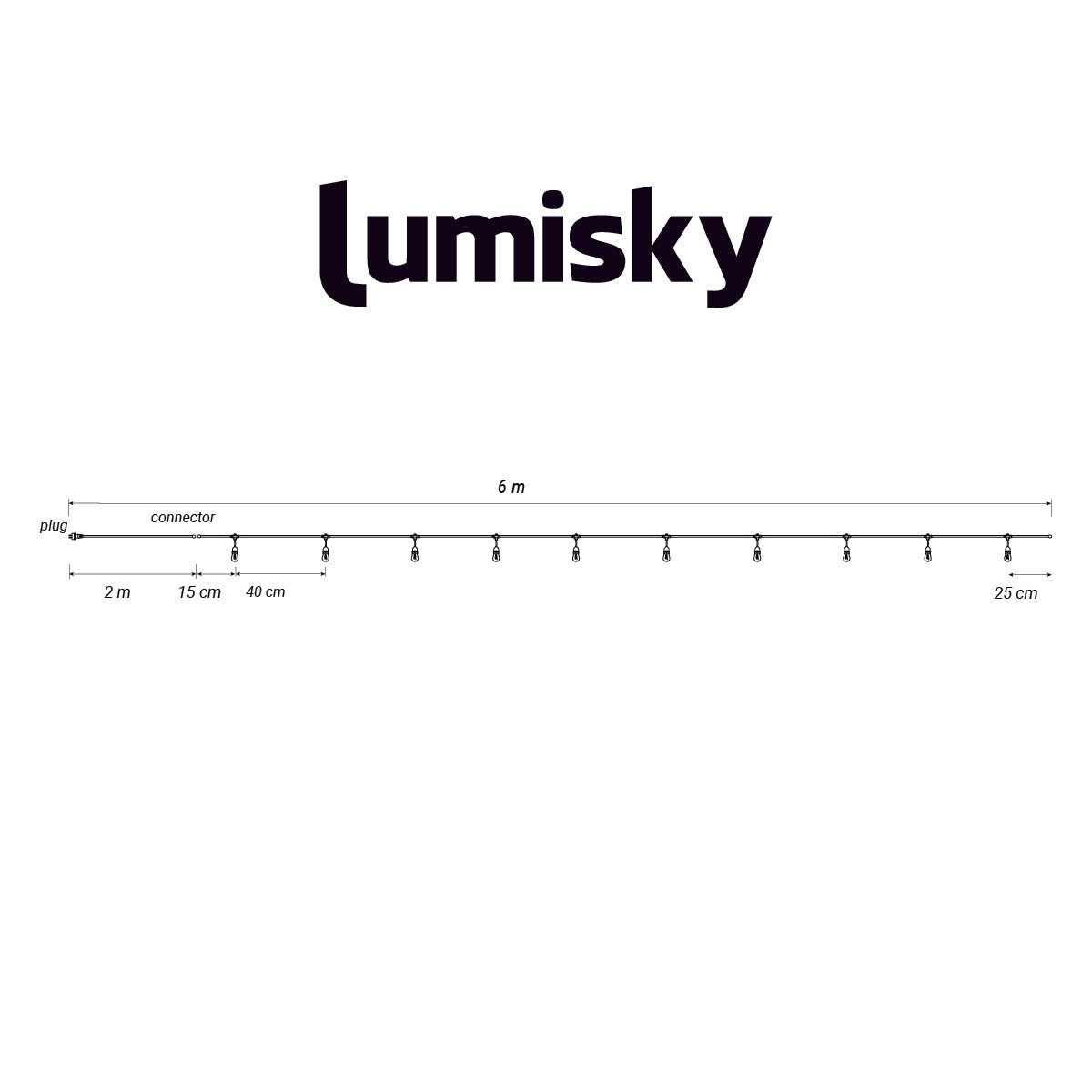 Guirlande lumineuse E27 MAFY LIGHT noir, LUMISKY