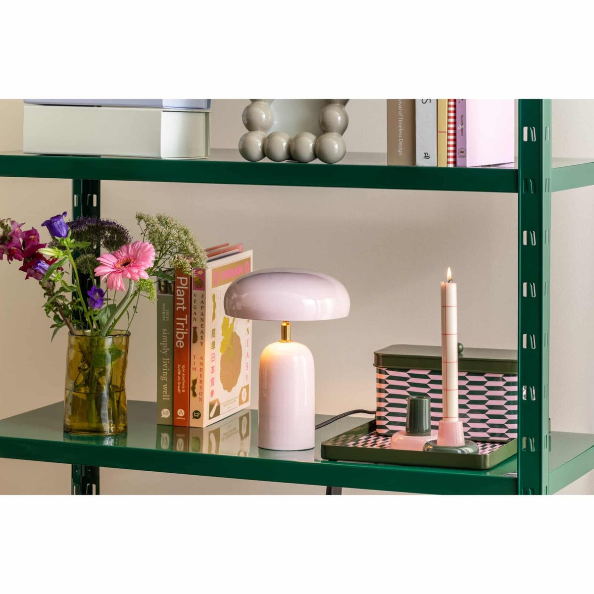 Lampe De Table Métal CATANIA MUSHROOM rose pâle, LEITMOTIV