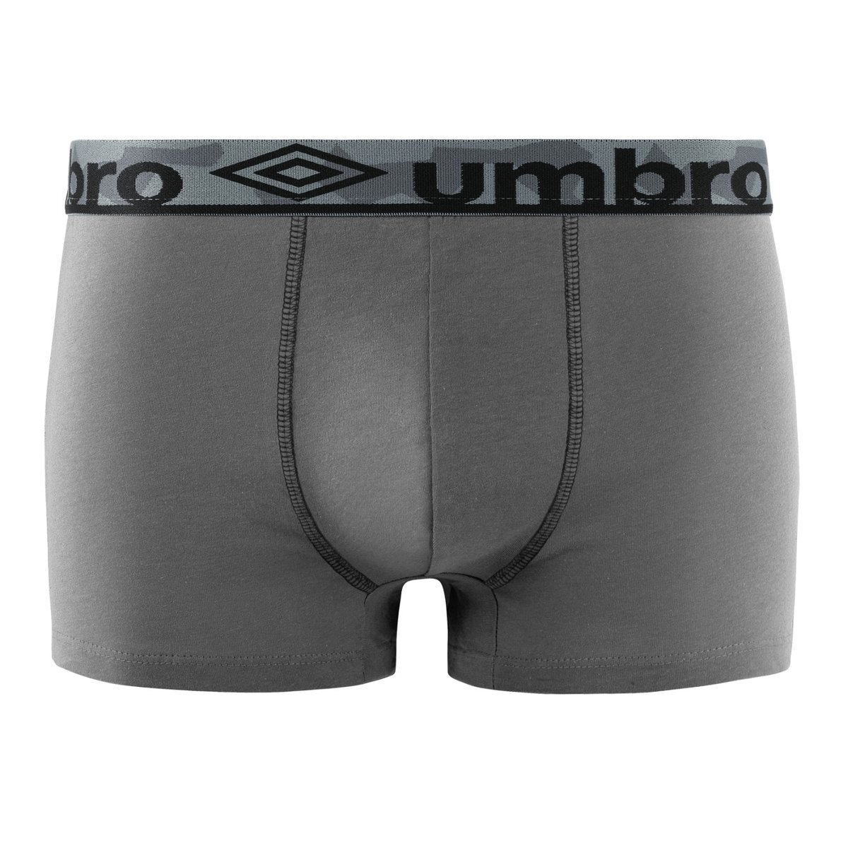 Lot De 6 Boxers Coton Uni noir/bleu/gris, UMBRO
