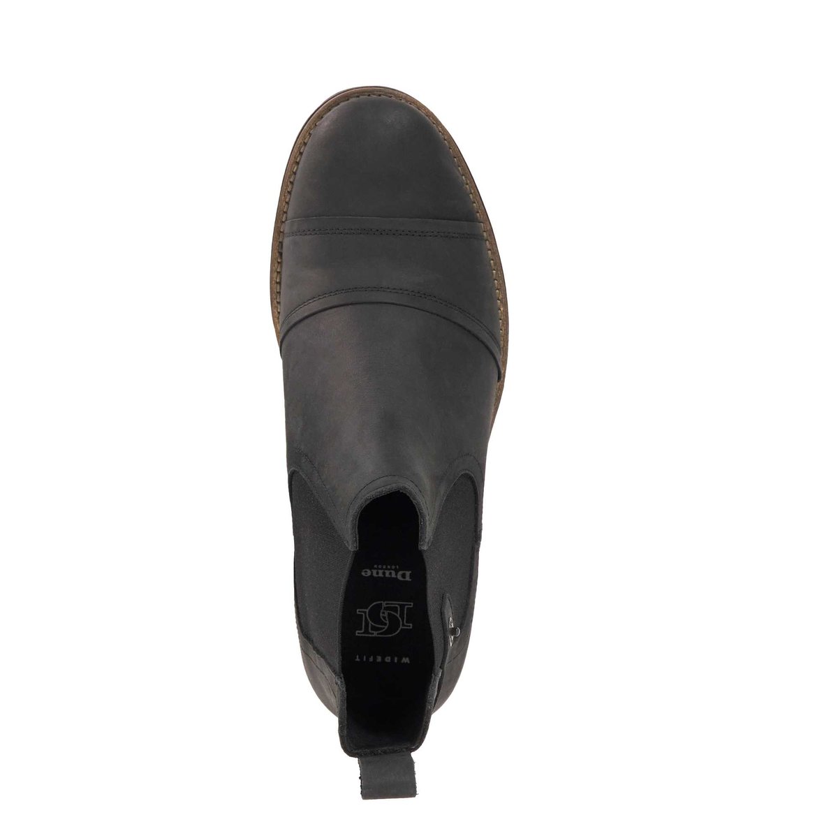 Bottines Chelsea décontractées en cuir - SALTWOOD Wide Fit black-leather, DUNE LONDON
