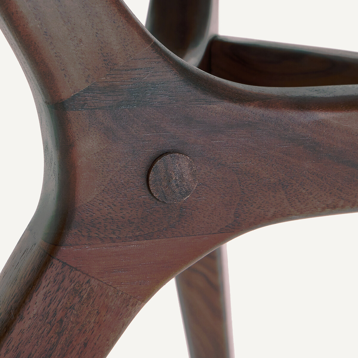 Table basse ronde en noyer massif, diamètre 50 cm, MARICIELO noyer, AM.PM