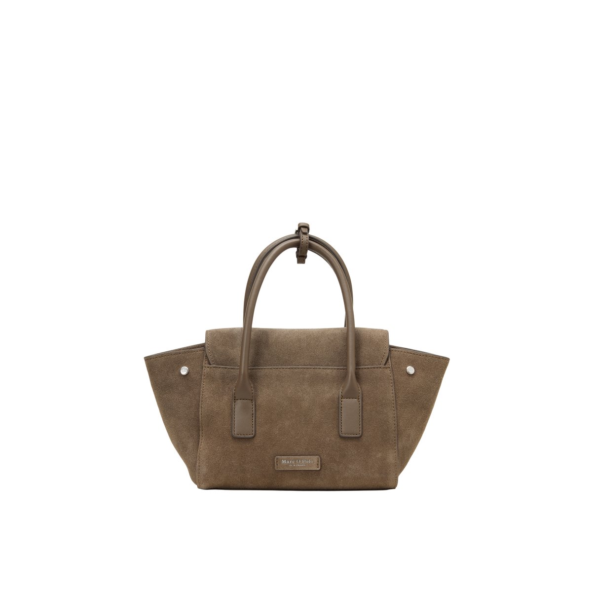 Sac cabas modèle Gitty petit format en cuir velours souple marron clair, MARC O'POLO