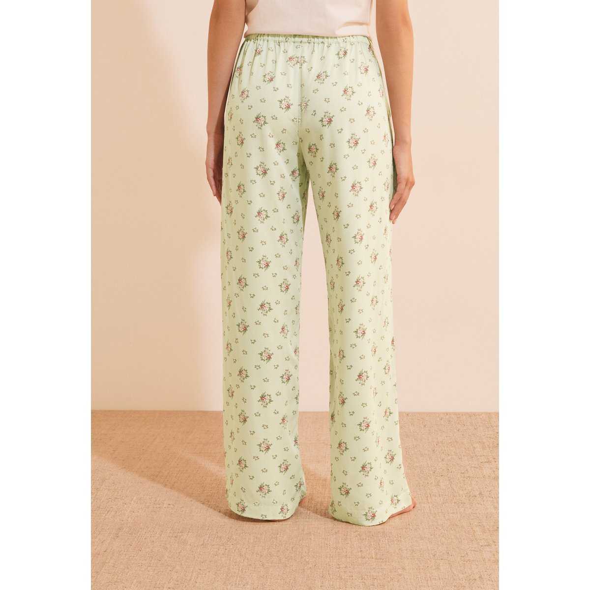 Pantalon de pyjama à motif fleuri CEALA vert, ETAM
