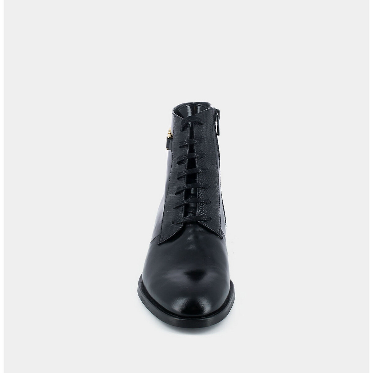 Boots à lacets et boucle cuir Dastan noir, JONAK