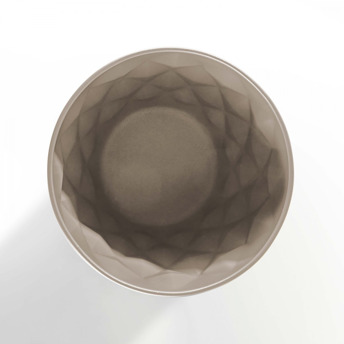 Lot de 2 supports cache pot sur pied, PALAVAS taupe, OVIALA