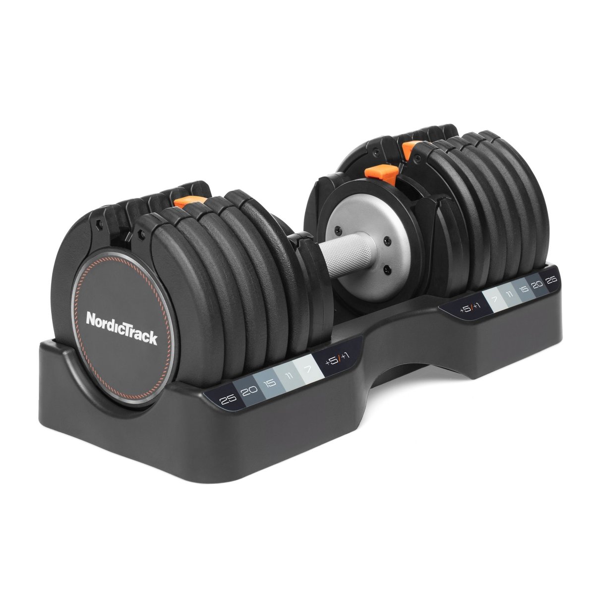 Kit d'haltères réglable de 5 à 25kg (Paire) - NordicTrack noir, NORDICTRACK
