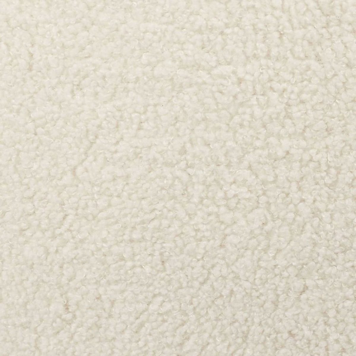 Lot de 4 chaises de table avec assise en bouclette LOKI blanc, TOILINUX