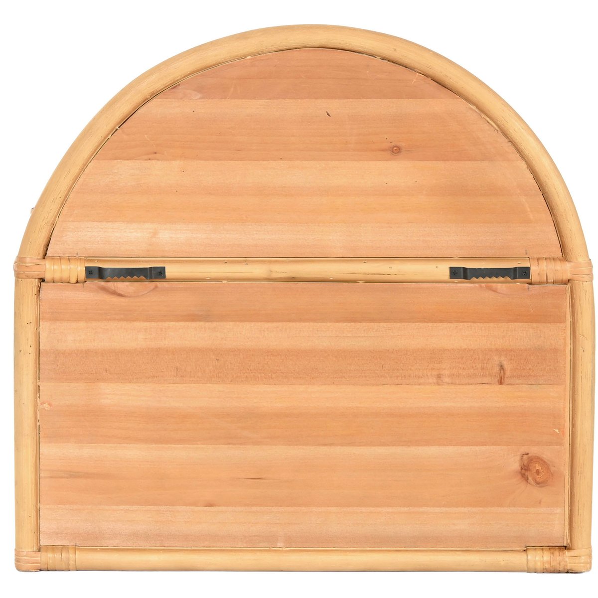 Table de chevet murale en bois et rotin 47x30x45cm bois, WADIGA