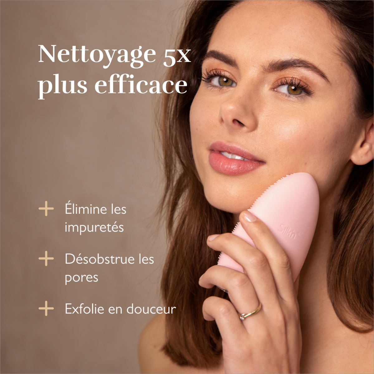 Brosse nettoyante visage Bright FB1PE1P001 couleur unique, SILKN