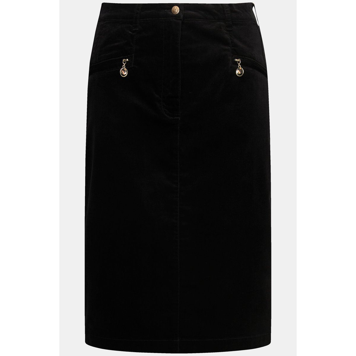 Jupe en velours Mony, ceinture confortable noir, ULLA POPKEN
