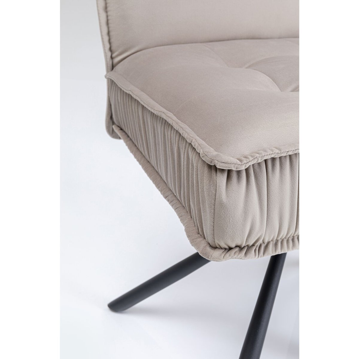 Chaise en velours, CHELSEA gris, KARE DESIGN