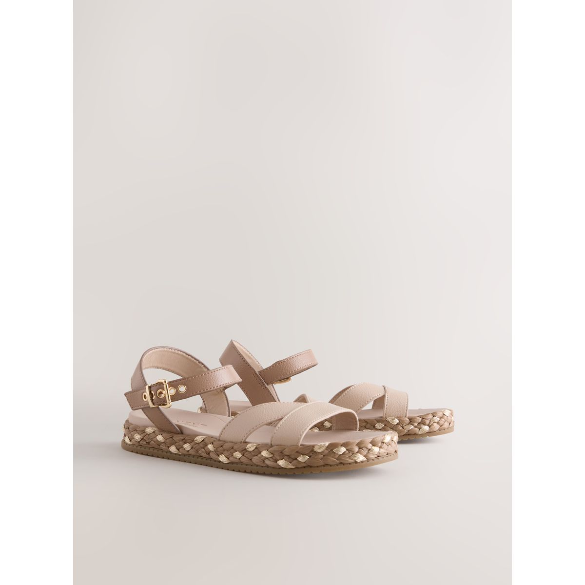 Sandales à brides croisées forever comfort® rose poudré métallisé, NEXT