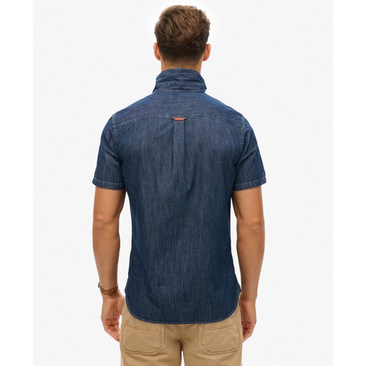 Chemise en jean à manches courtes Essential brut, SUPERDRY