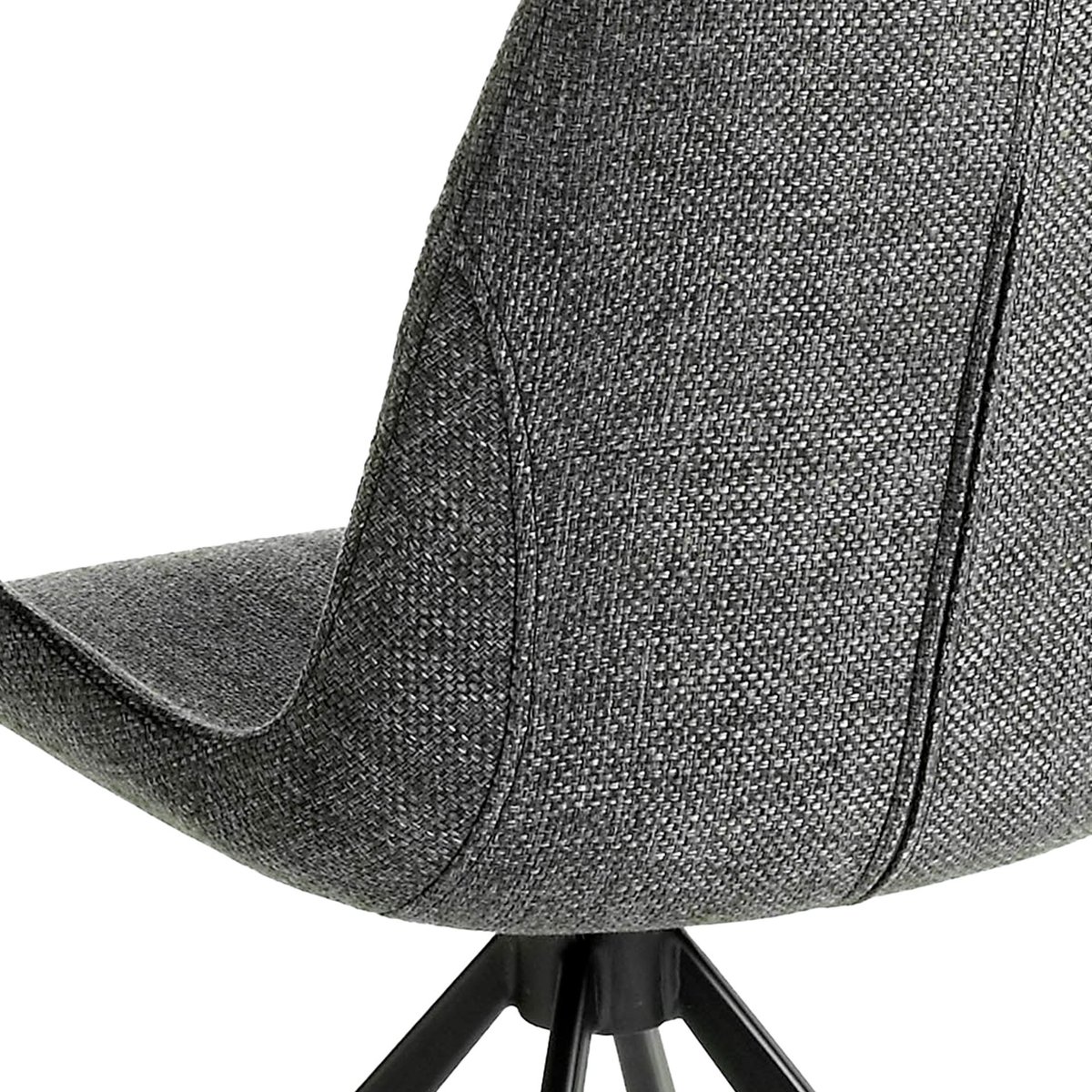 Chaise pivotante en tissu gris | noir, ANGEL CERDA