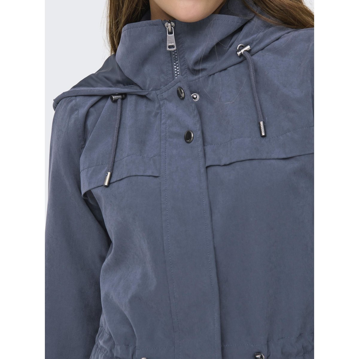 Parka à capuche ombre blue, ONLY
