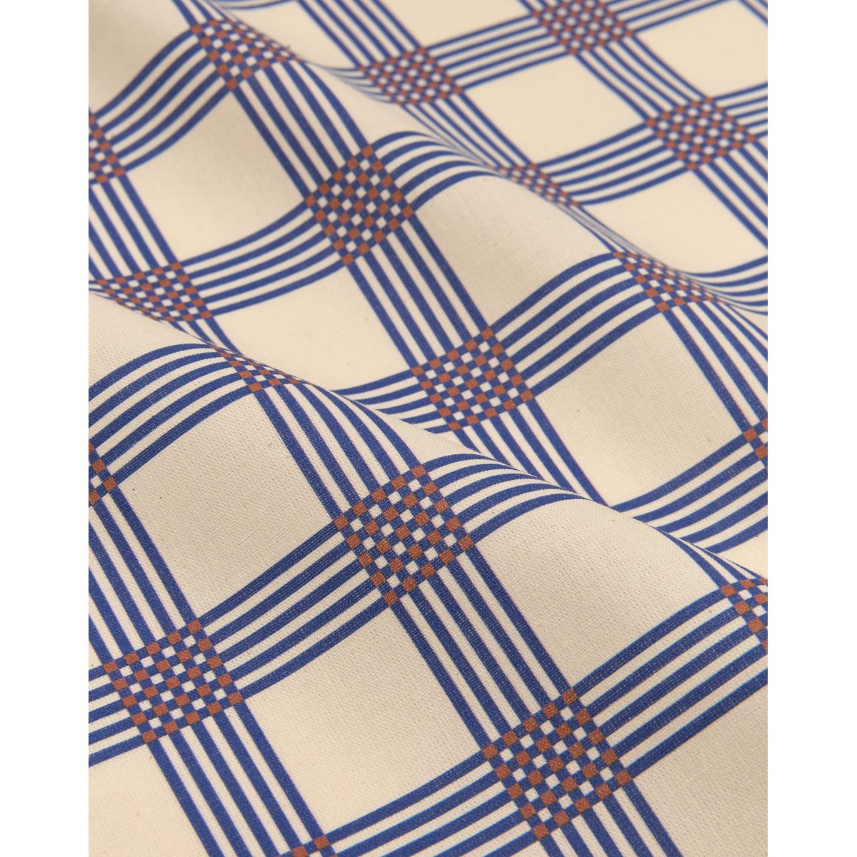Nappe carrée 150 cm grid bleu s, NOBODINOZ