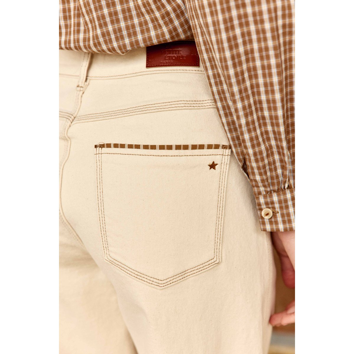 Pantalon large uni PARINA 05-naturel, LA PETITE ETOILE