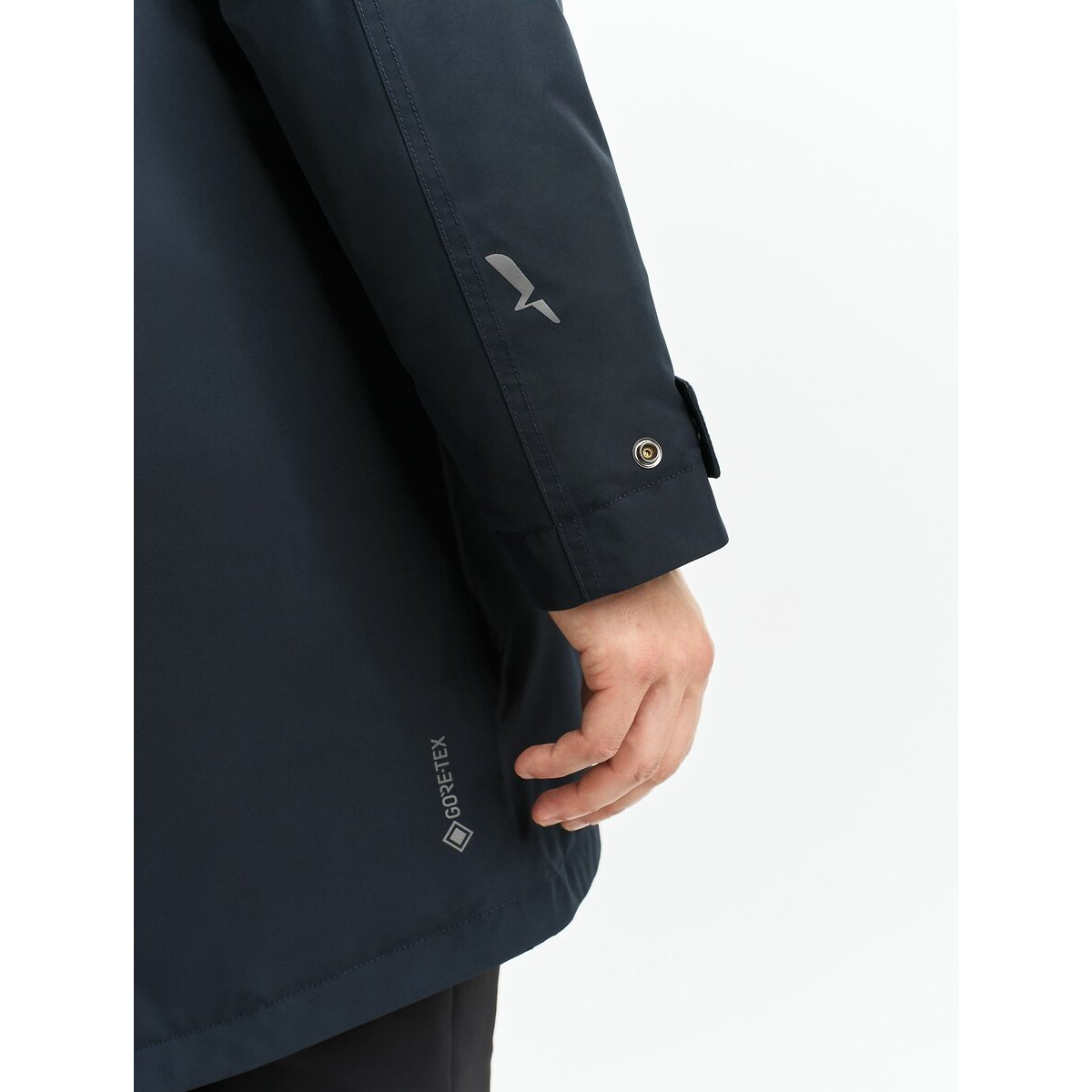 Parka longue doublée sherpa MOCOPI bleu marine, AIGLE