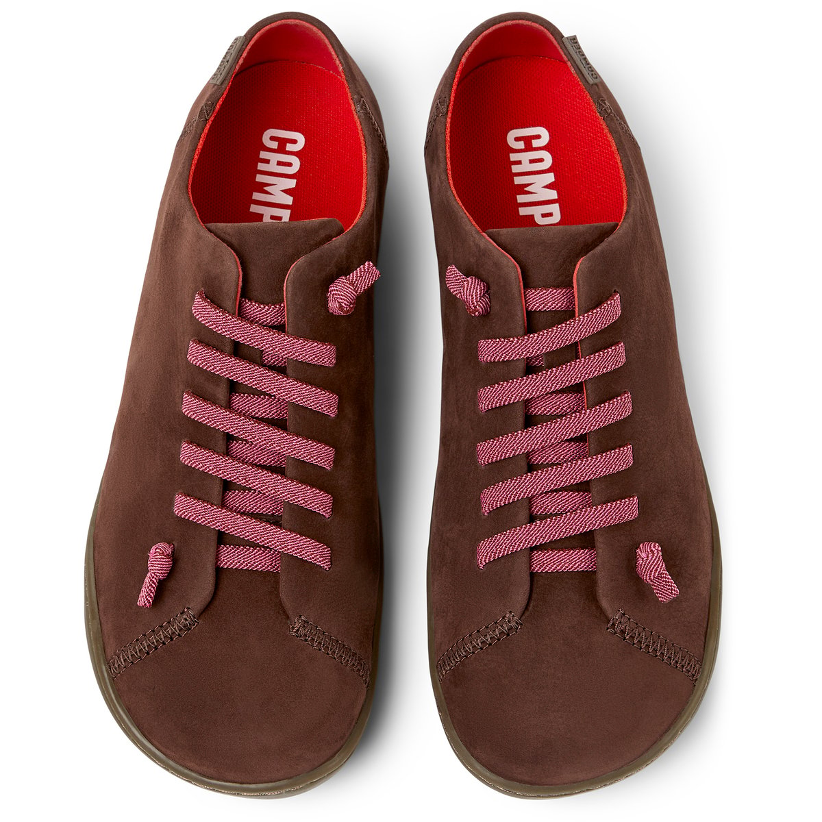 Sneaker Peu Cami cuir Nubuck Leather marron foncé, CAMPER