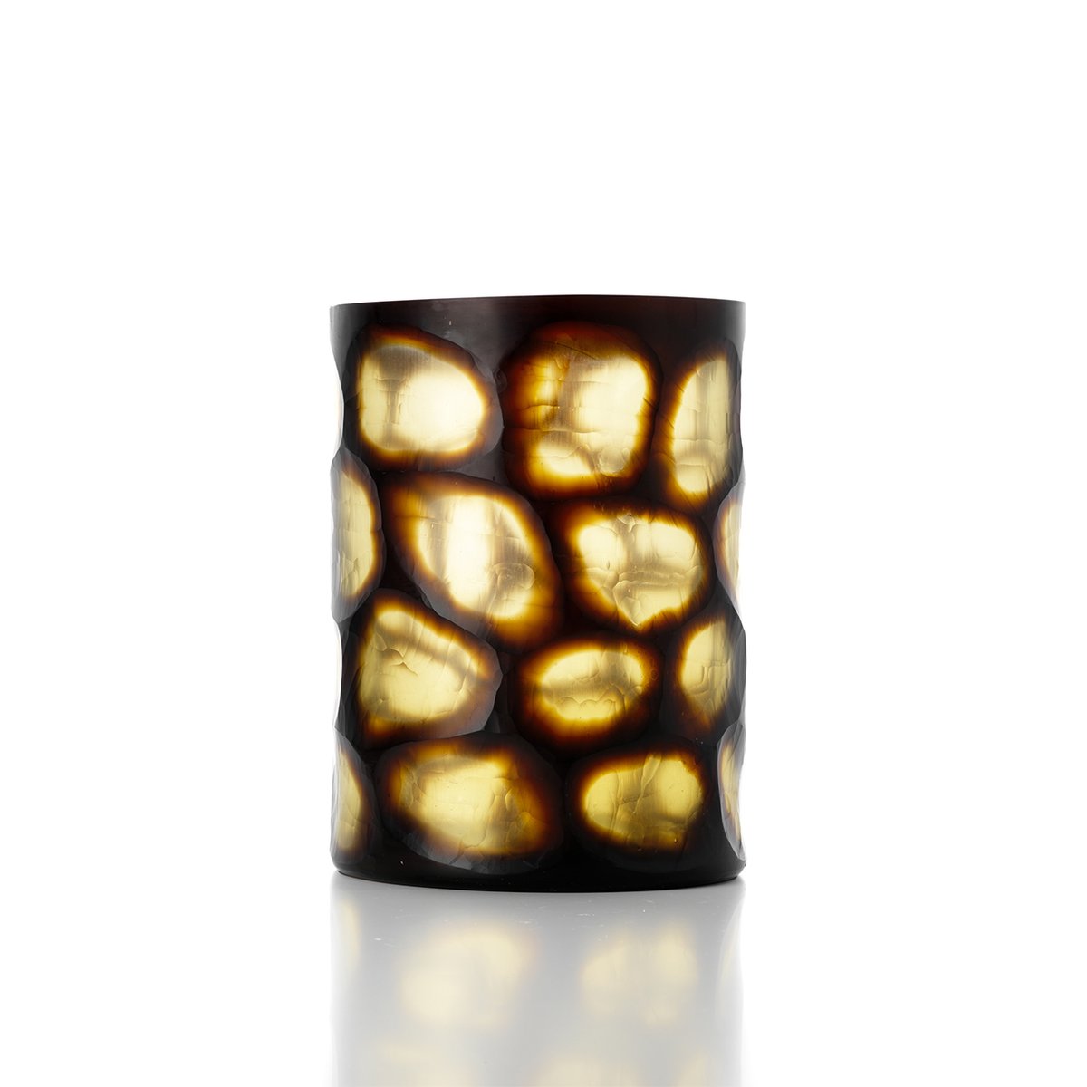 Vase VAGUE ambre foncé, BAZAR BIZAR