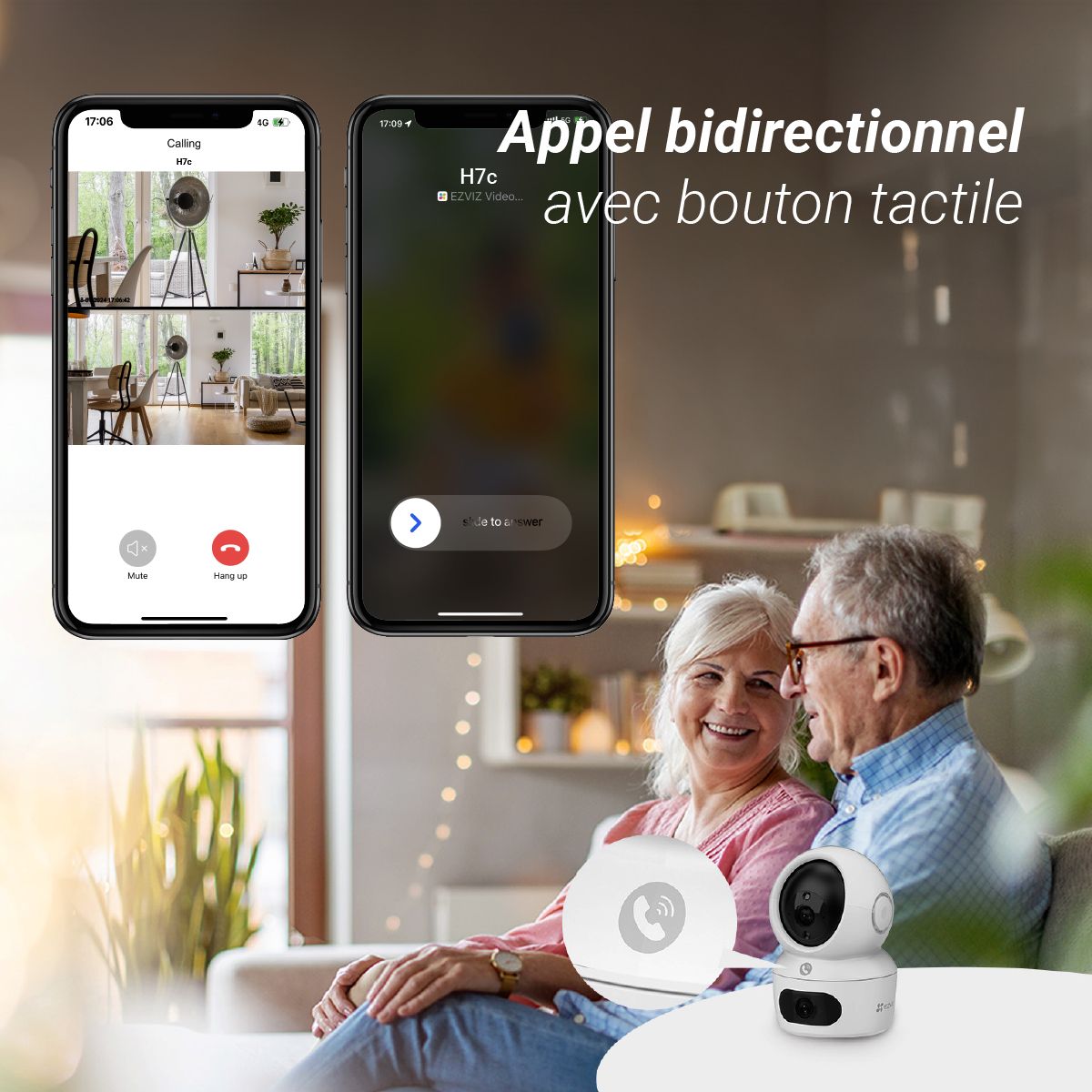 Caméra de surveillance H7C 2K+ Dual couleur unique, EZVIZ