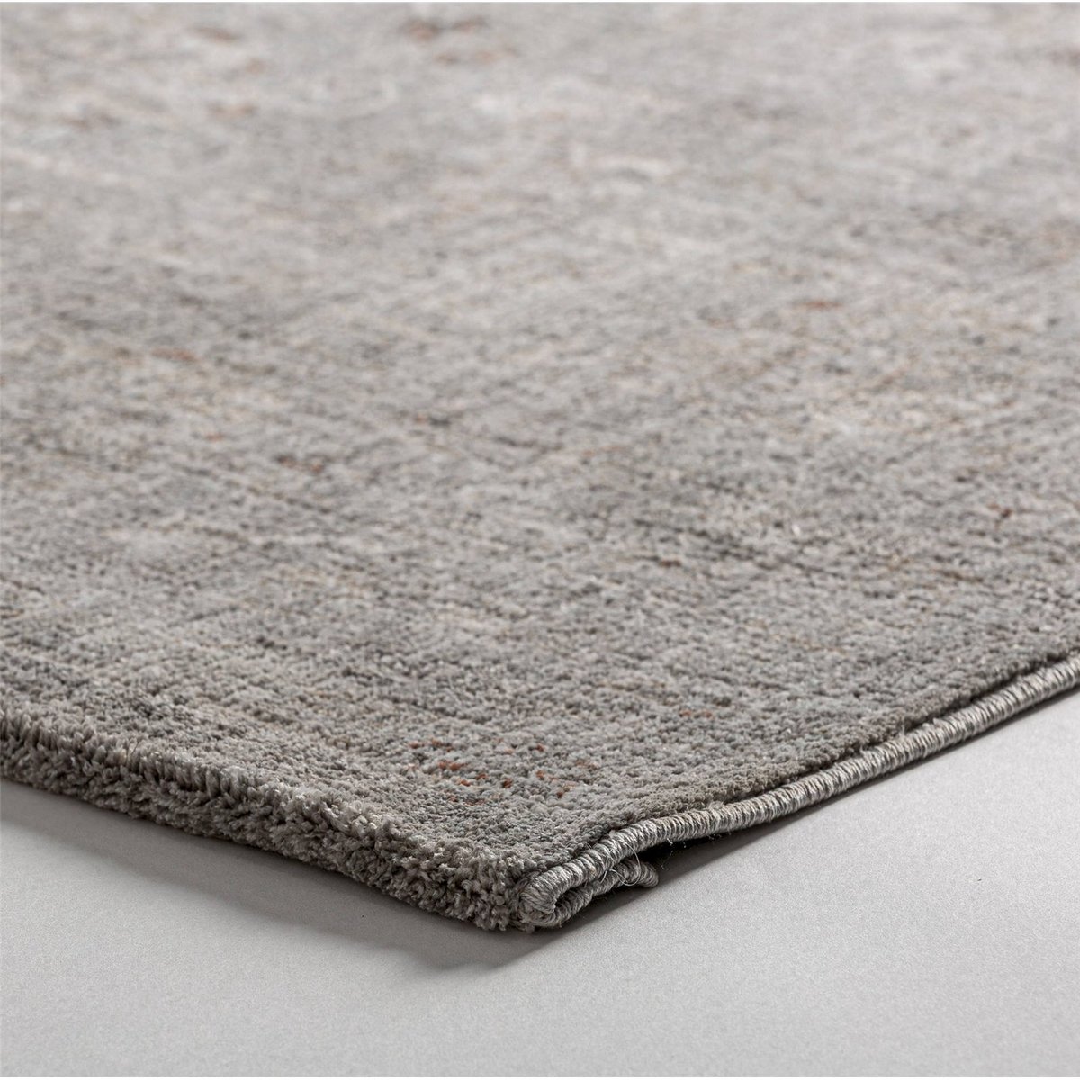 Tapis contemporain tissé gris chiné, RECOLLECTION