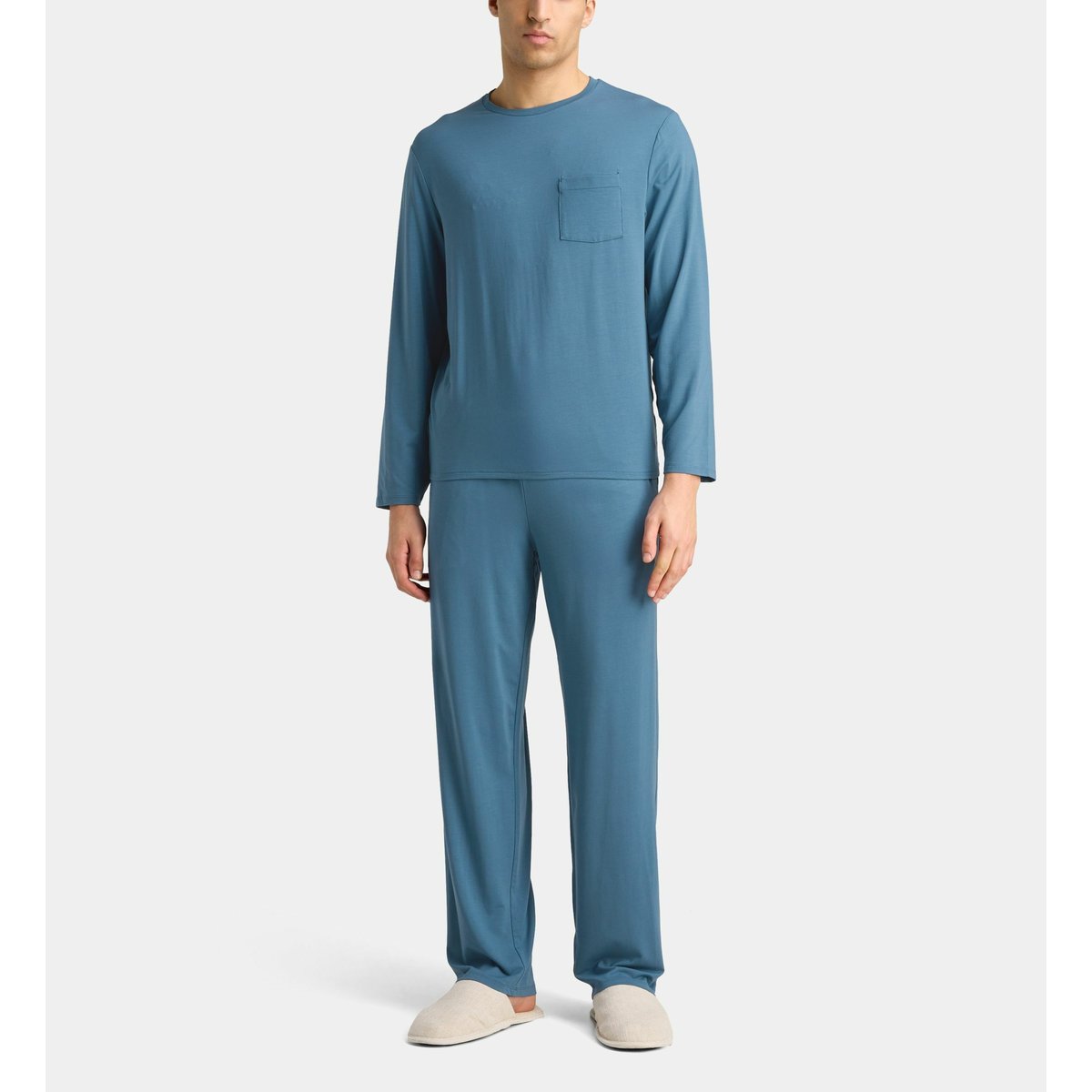 Ensemble de pyjama wood en tencel bleu marine, GALERIES LAFAYETTE