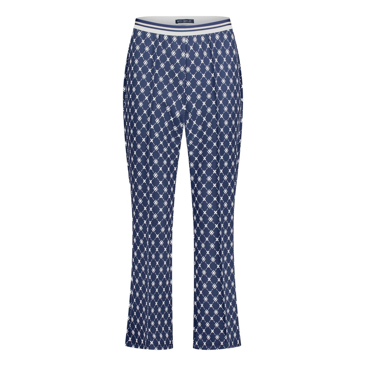 Pantalon casual coupe slim fit bleu/blanc, BETTY BARCLAY
