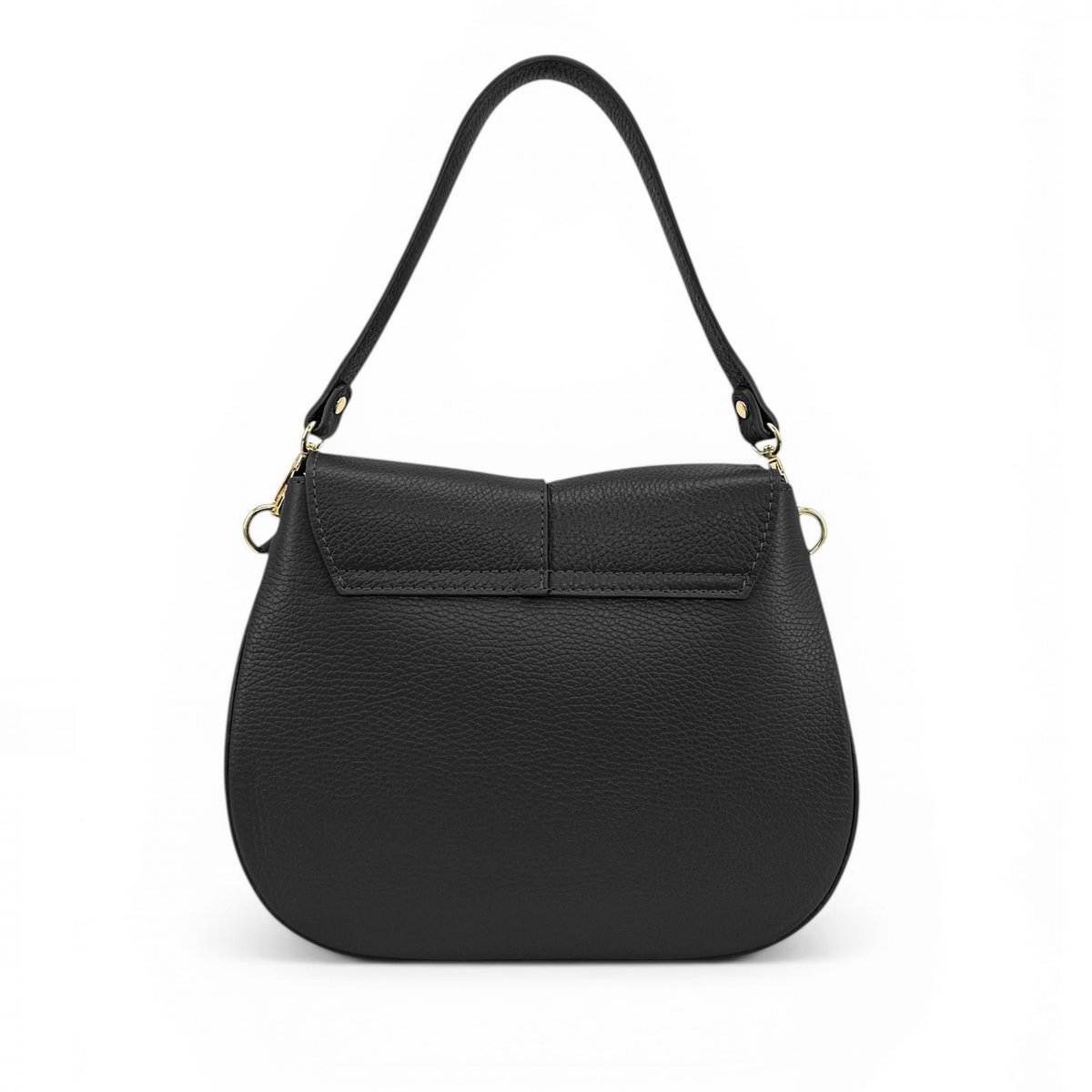 Sac à main en cuir grainé LOUIE noir, OH MY BAG