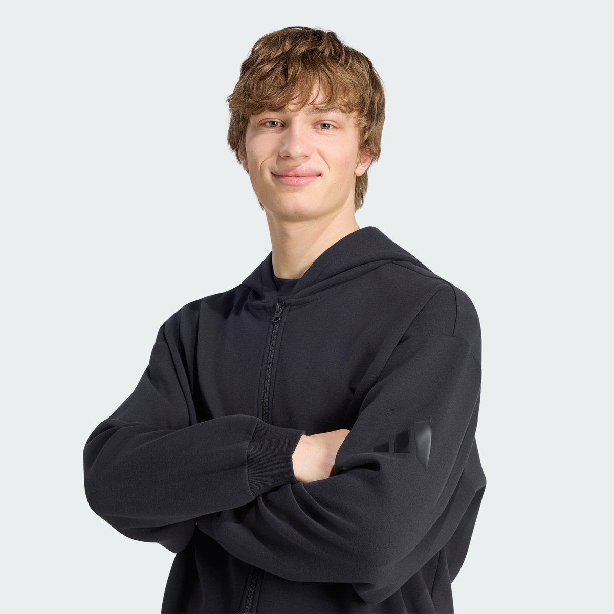 Sweat-Shirt À Capuche Soft Lux Avec Zip Sur Toute La Longueur Sweat-Shirt À Capuche Soft Lux Avec Zip Sur Toute La Longueur black, ADIDAS SPORTSWEAR