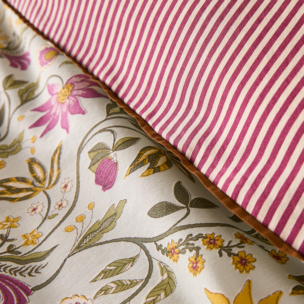 Funda nórdica de algodón lavado, estampado de flores, HARNEY estampado de flores, LA REDOUTE INTERIEURS