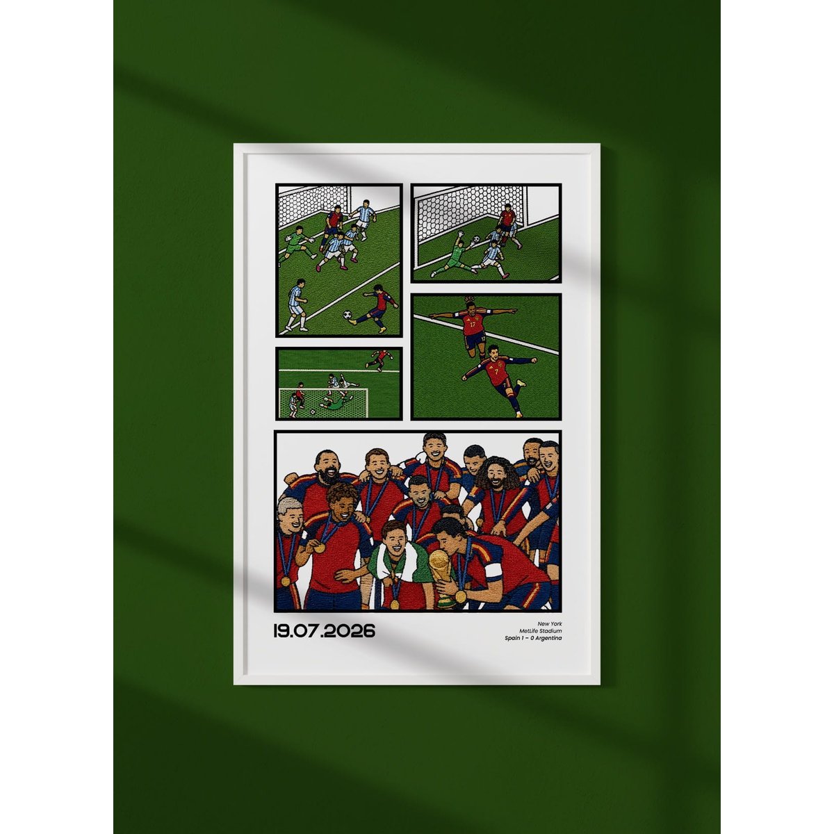 Affiche CDM Espagne 1 blanc, L'AFFICHERIE