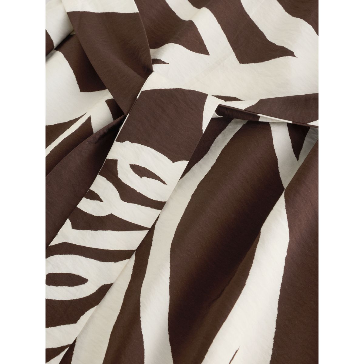 Robe caftan longue à manches 3/4 et col v impression marron chocolat, NEXT