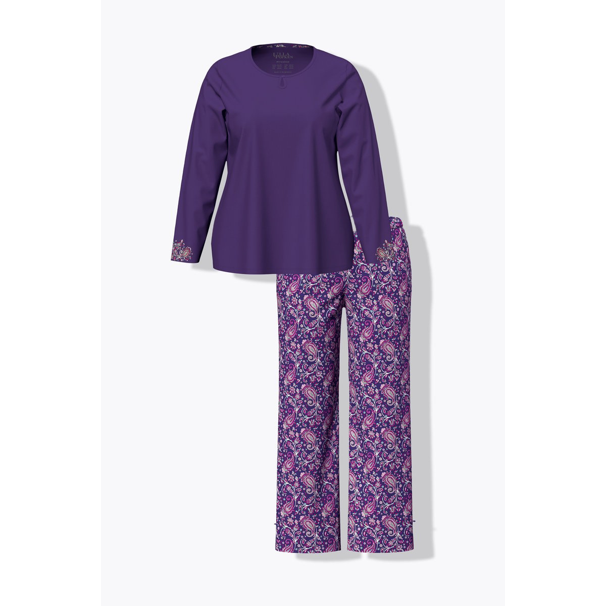 T-shirt motif cachemire bleu lilas, ULLA POPKEN